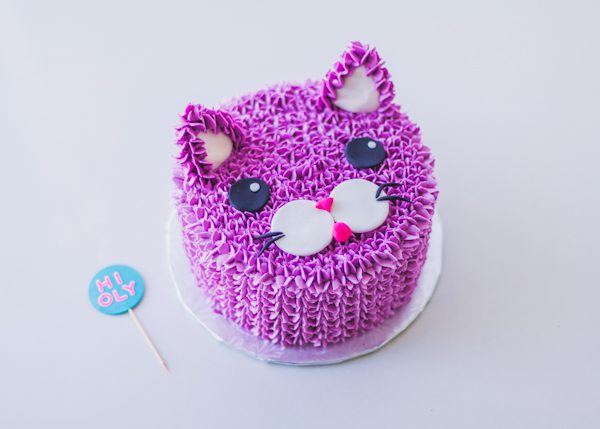 PURPLE CAT CAKE FOR OLYMPIA!