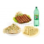  Kabab factory beef bihari Kabab W/ romali ruti, garlic naan & 1 liter coca cola - 2 Person