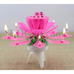 Musical flower candle