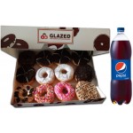 12pcs Assorted Doughnuts W/ 2 litter Pepsi.