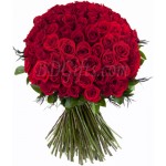 90 pcs red roses in bouquet