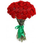 36 pcs red carnations in bouquet