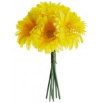 4 pcs yellow gerberas in bouquet