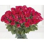 100 pcs red roses in bouquet