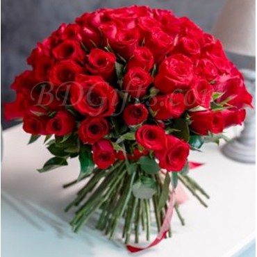 40 pcs red roses in bouquet