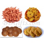 Jhinuk pitha with, nokshi pitha, telpoa pitha and jhalpoa pitha