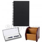 Dairy book with pen and pen holder