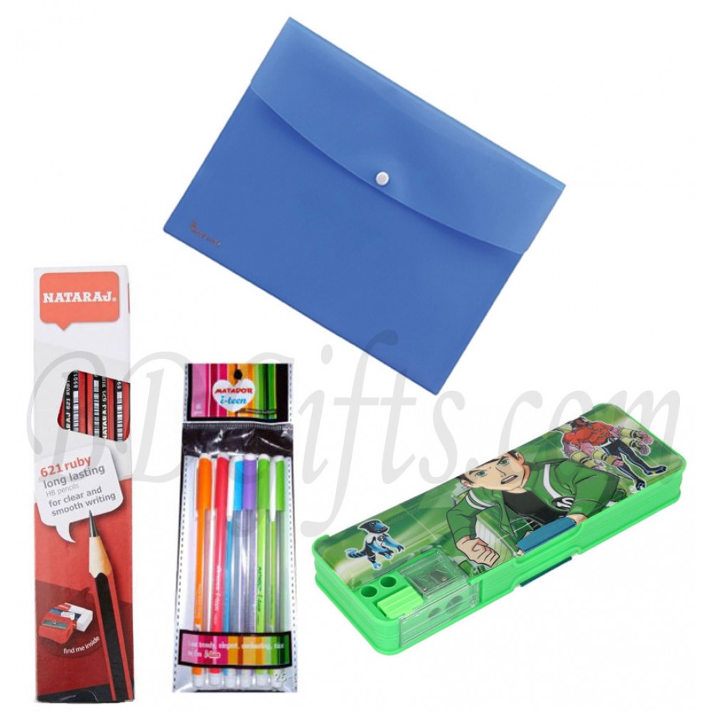 Bag with pen, pencil and pencil box