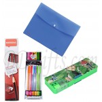 Bag with pen, pencil and pencil box
