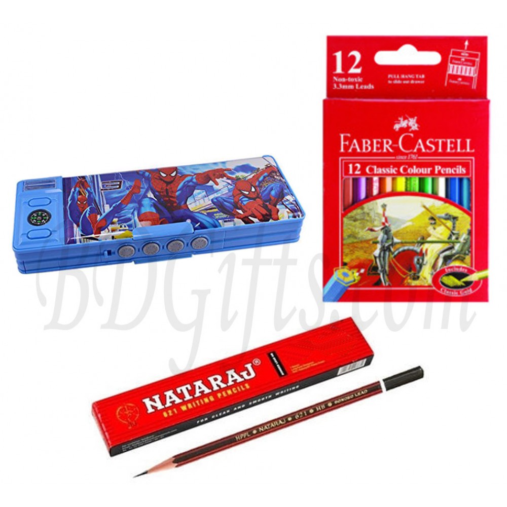 Color pencil with pencil box and pencil