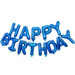 Blue color letter shape balloons