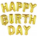 Golden color letter shape balloon