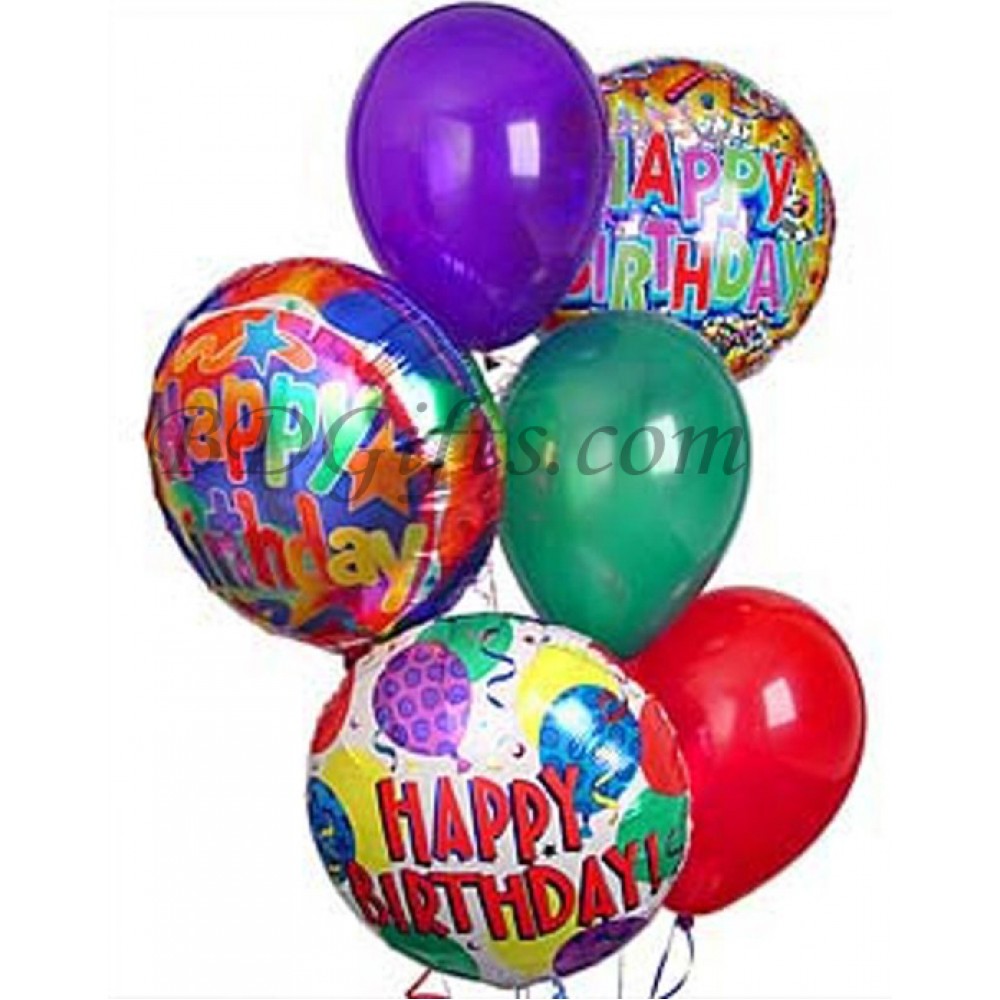 3 pieces myler & 3 pieces latex balloons