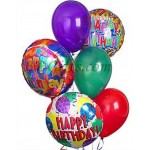 3 pieces myler & 3 pieces latex balloons