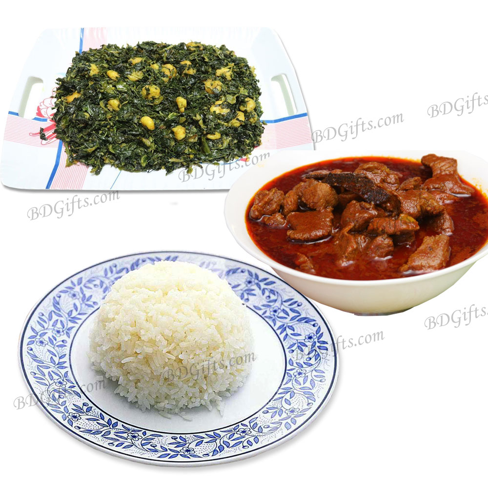 Steamed Rice W/ Beef kalia & Shak-5person