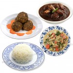Steamed Rice W/ Mutton Kalia, fish mash & Shak-3person