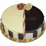 Half kg twin cake ( chocolate and vanilla mixed cake)