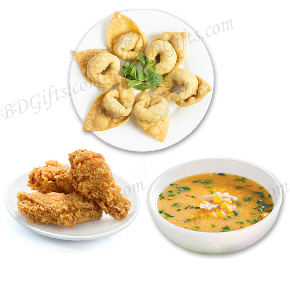 Chicken Fry W/ Thai soup & Onthon-3 person