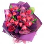 Rose heart chocolate bouquet