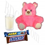 Bear W/ Mixed chocolate and glass candle