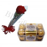 Chocolates and red rose