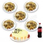 Fakruddin Kachchi biryani 5 (Half Plate) W/ Cake and Cocacola