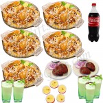 Chicken Biryani W/ Jali Kabab, Firni, Borhani & Cocacola