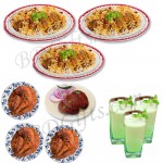 Star Kachchi Biryani W/ Chicken Roast, Jali Kabab & Borhani