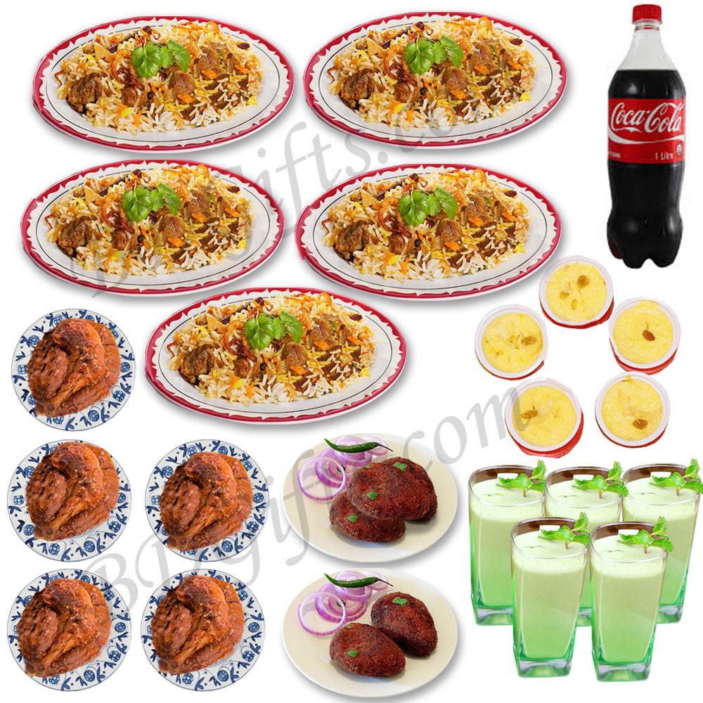 Star Kachchi Biryani W/ Chicken Roast, Jali Kabab, Firni, Borhani & Cocacola