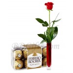 Rose with chocolates