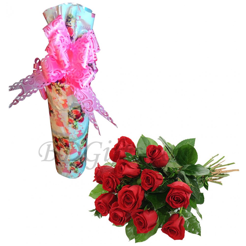 Message in a bottle with roses