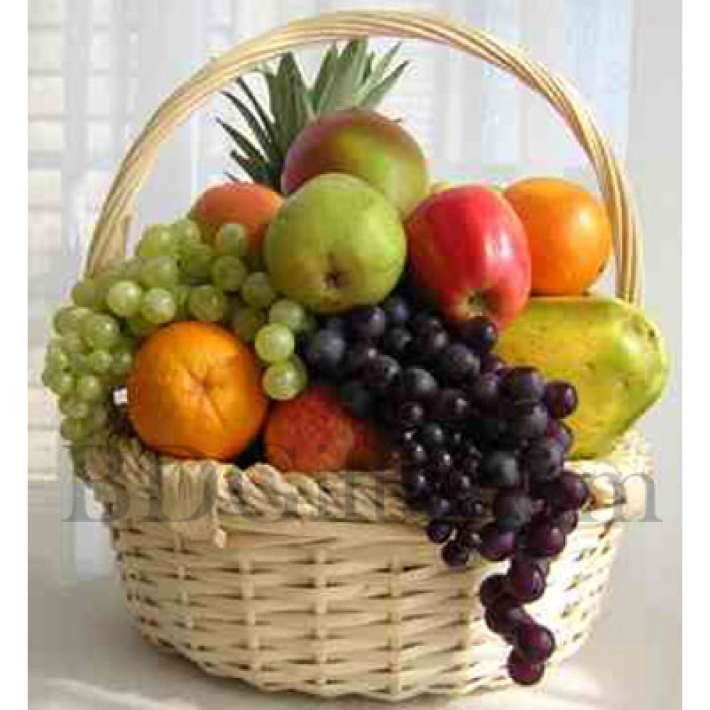 Fresh mix fruits in a basket