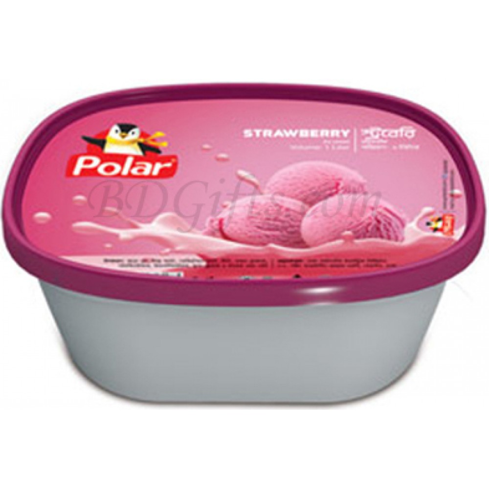 Polar strawberry ice cream