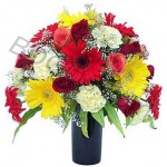 Beautiful and lovely mix flowers in vase
