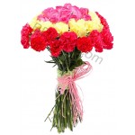 beautiful carnation and roses in bouquet