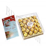 Ferrero rocher chocolates and new year card