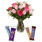 Roses with mix chocolates
