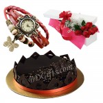 Cake W/ Rose & Watch