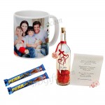 Message in a Bottle W/ Photo Mugs & chocolate