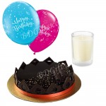 Cake W/ Balloon & Candle