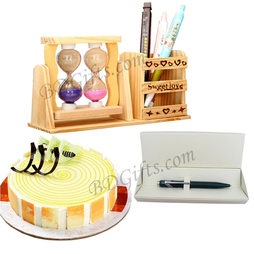 Pen Holder W/ cake & Pen 