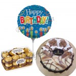 Cake W/ Chocolate & Balloon
