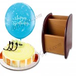 Cake W/ Pen Holder and Balloon