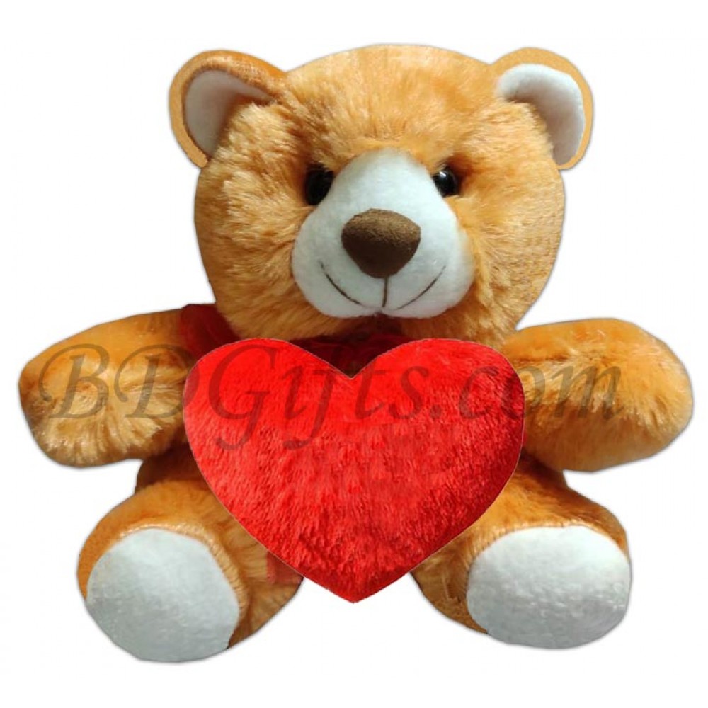 Brown bear with heart