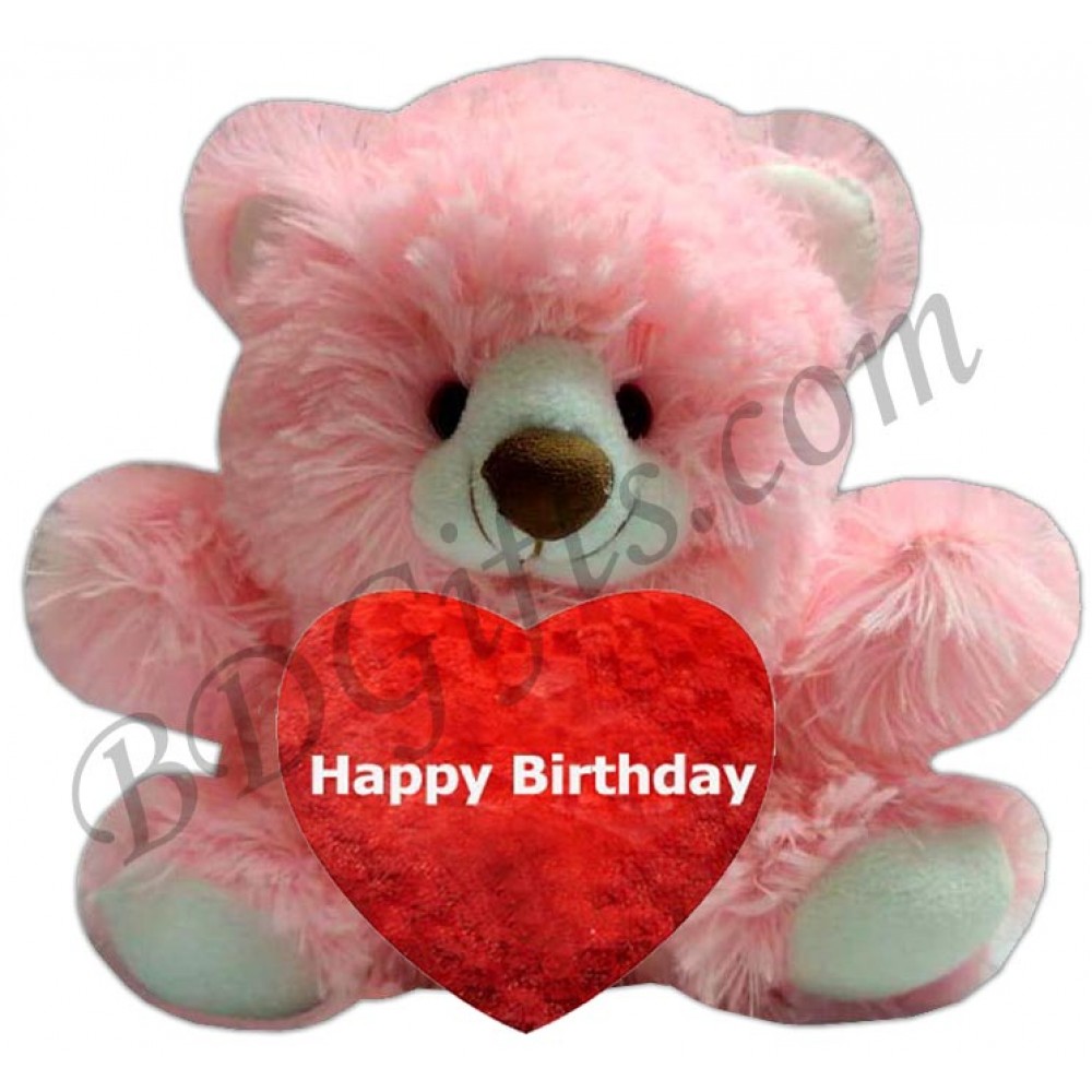 Pink birthday bear